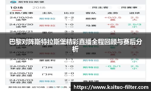 巴黎对阵斯特拉斯堡精彩直播全程回顾与赛后分析